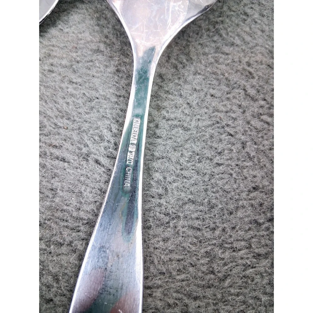 Assorted Lot Serving Spoons 10pc Oneida Vintage Solex‎ Inox Cottagecore Floral